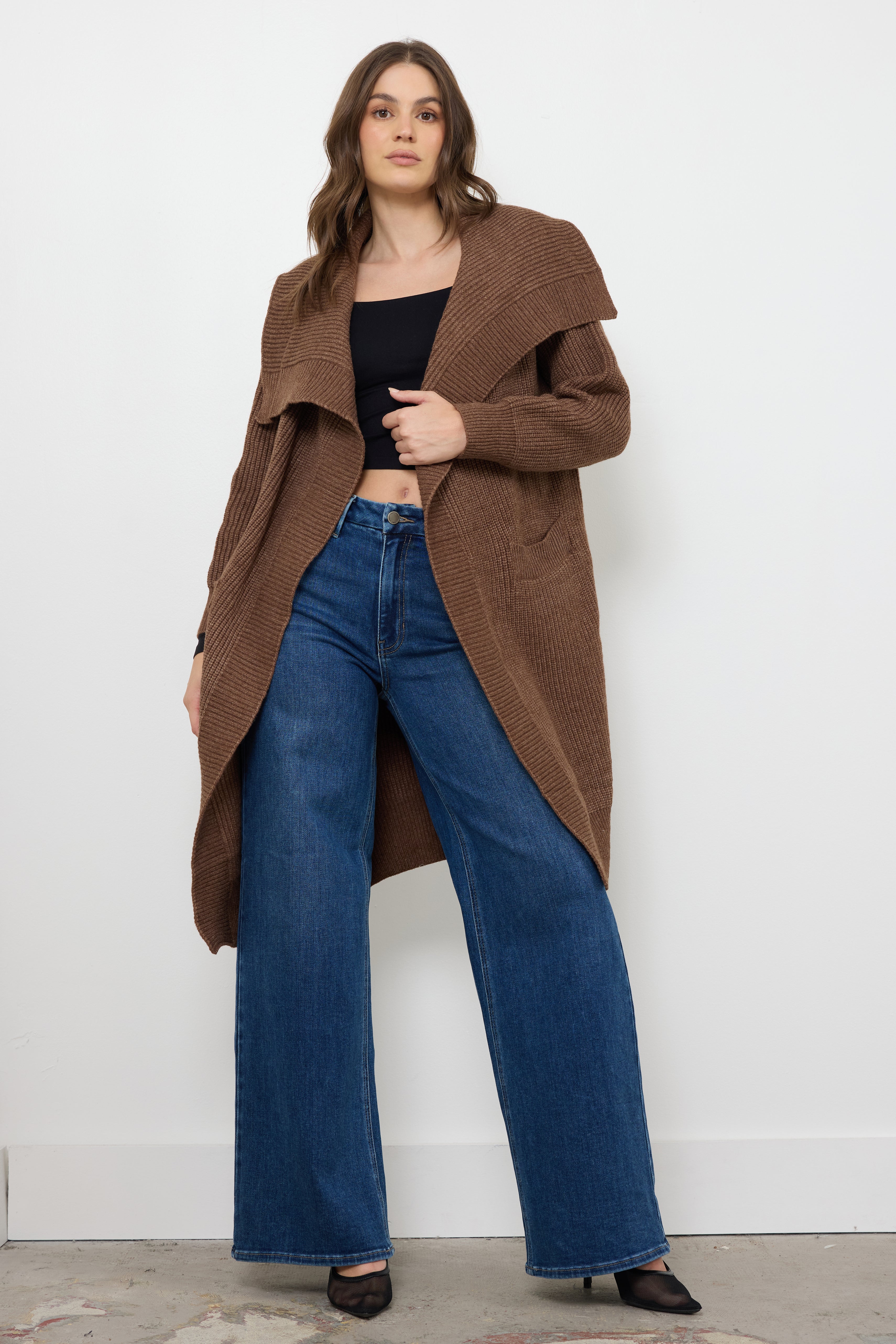 Cozy Up Brown Cardigan