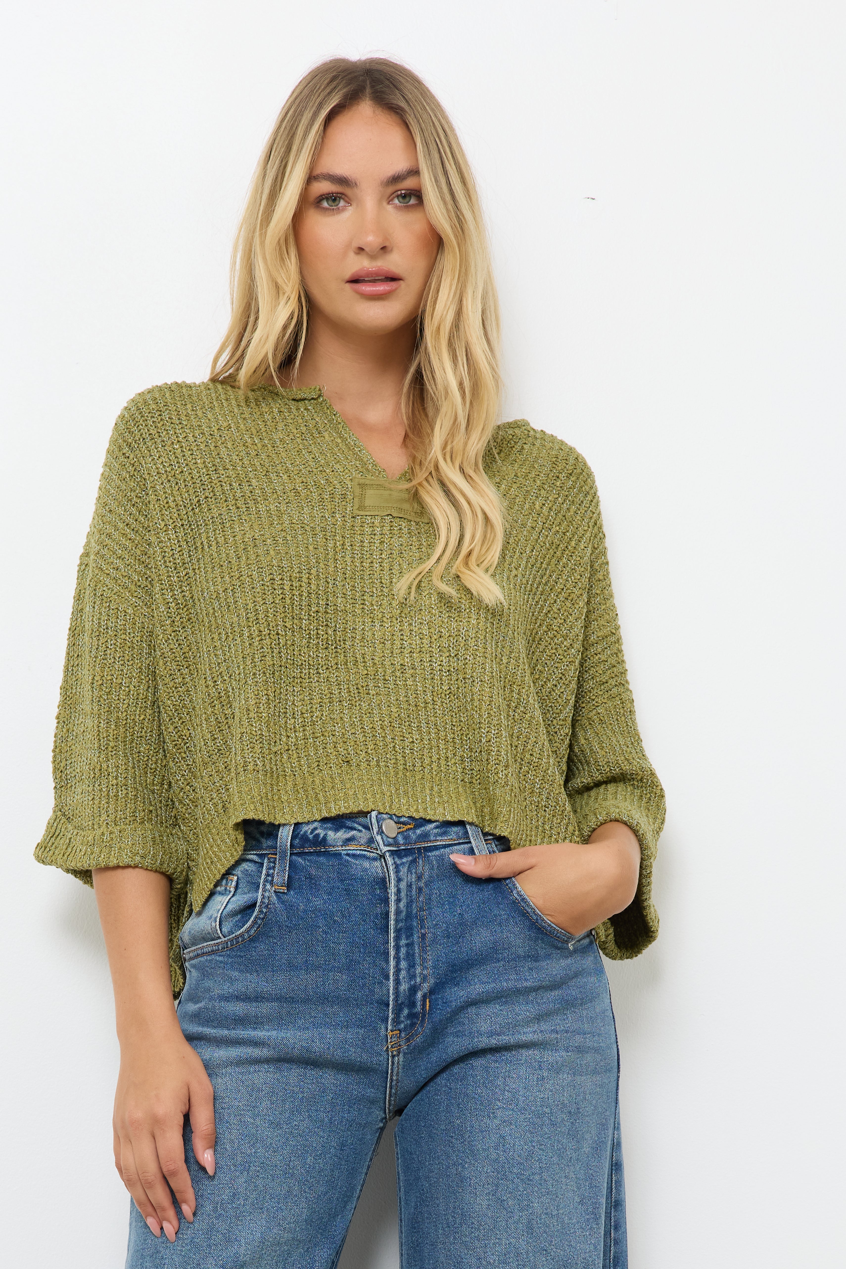 Loose The Attitude Olive Top