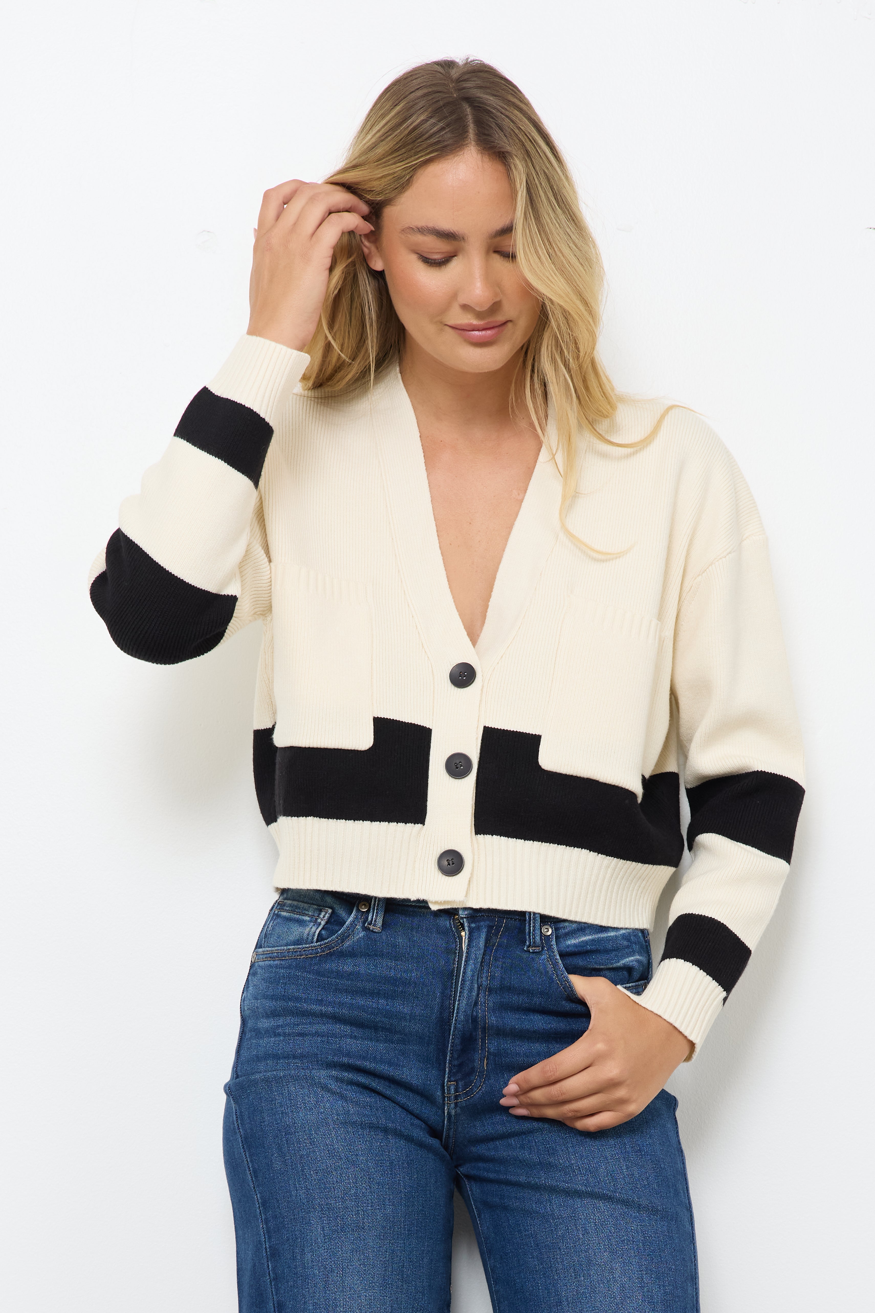 Star Student Ivory Cardigan