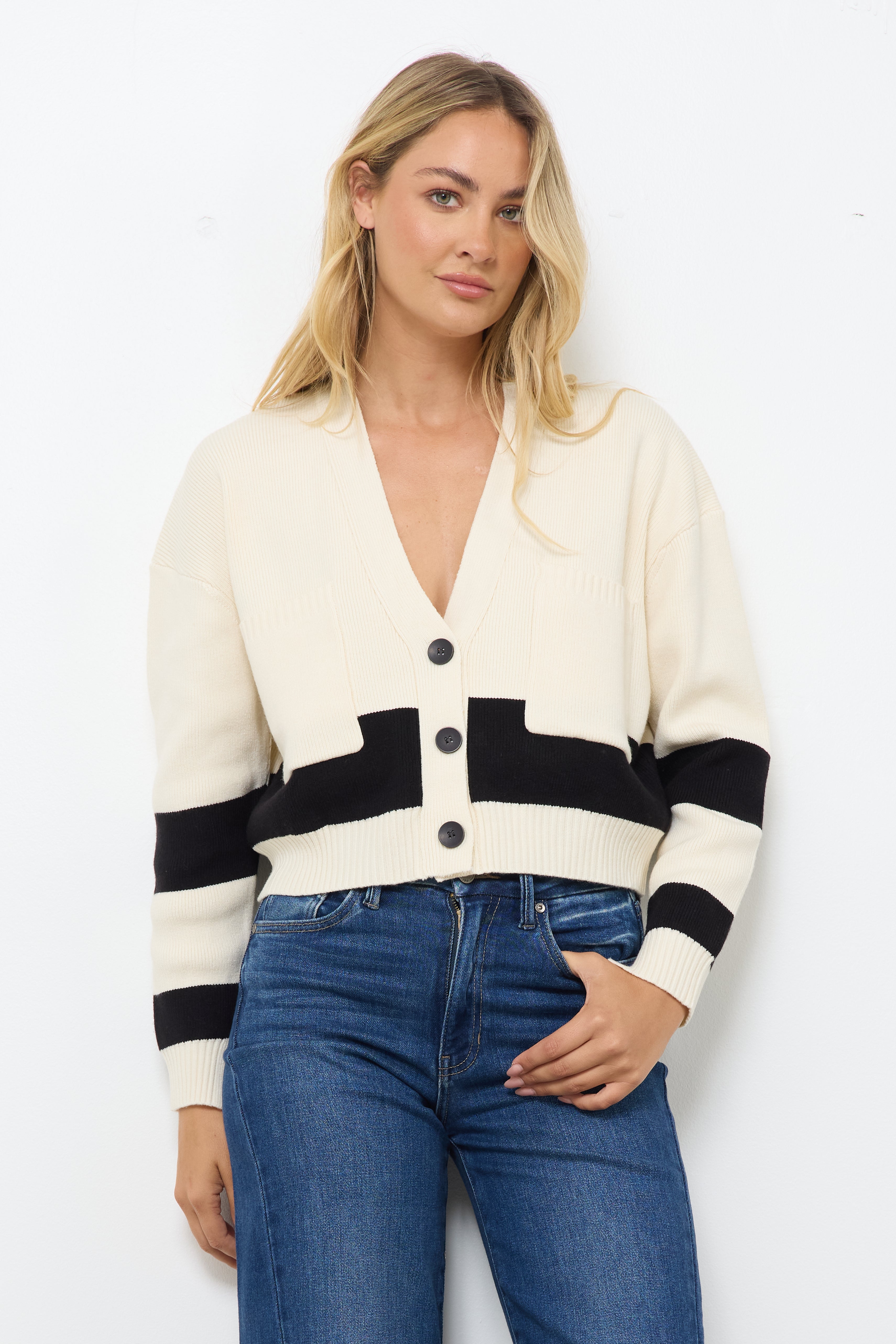 Star Student Ivory Cardigan