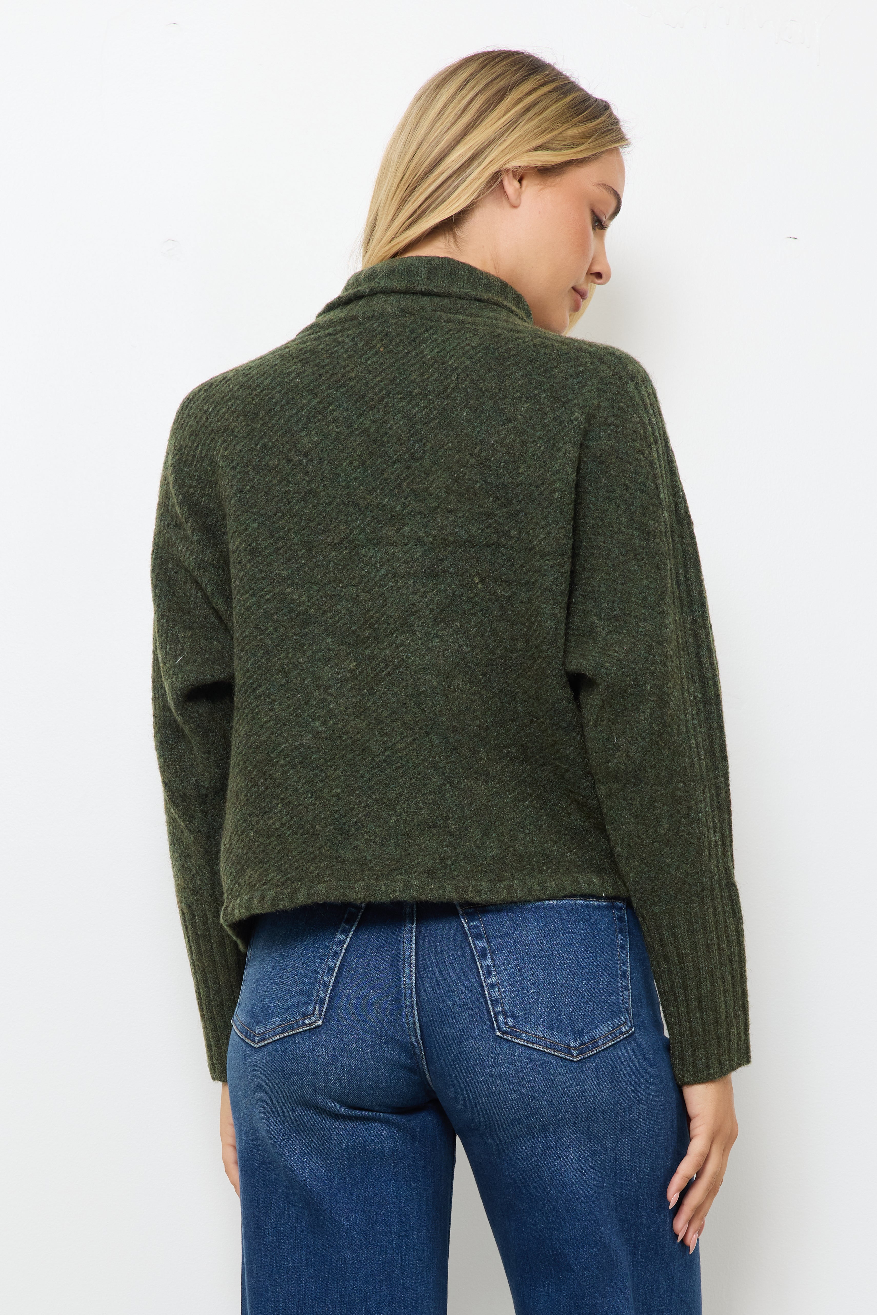 Sweater Weather Olive Knit Top