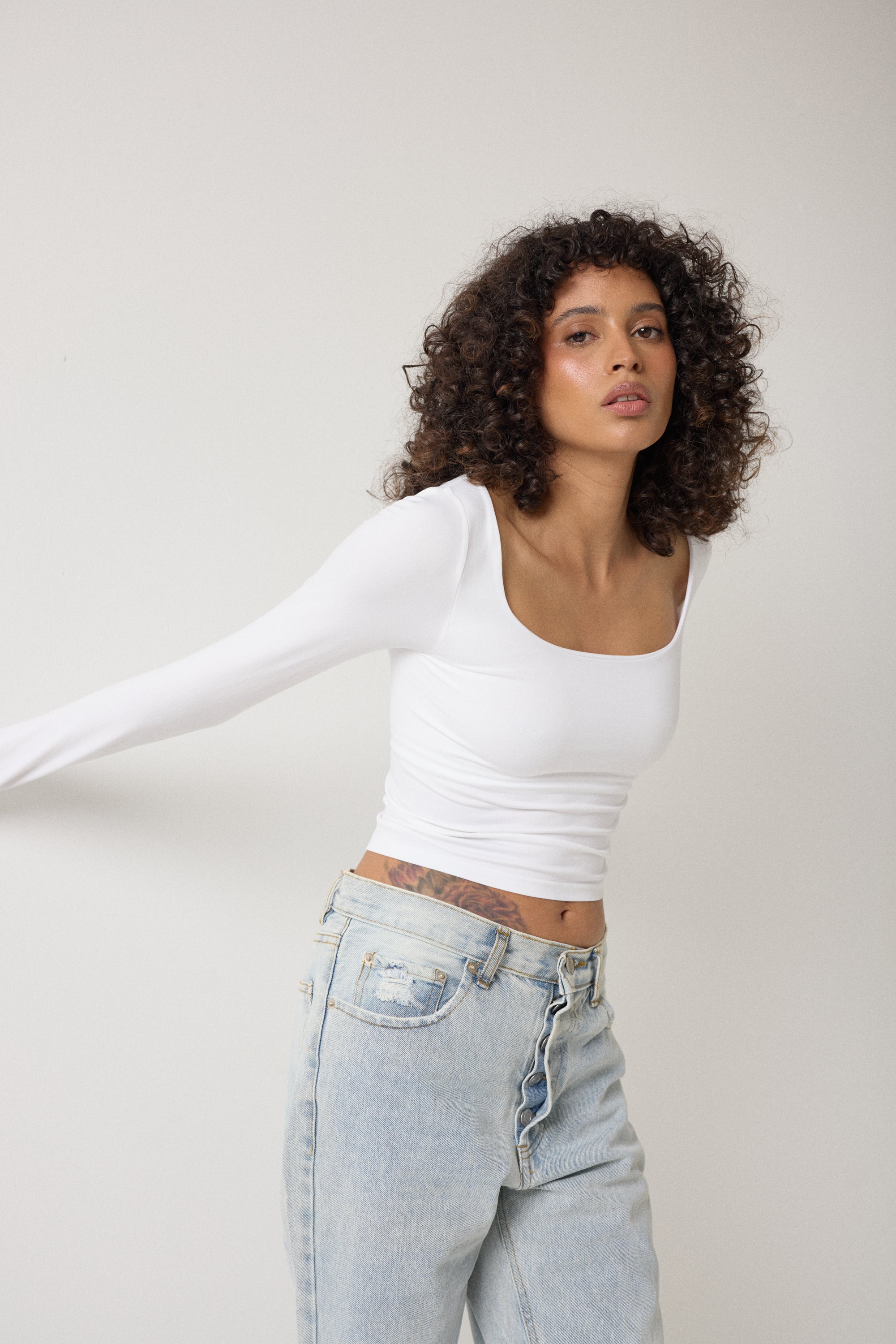 Nellie White Basic Top