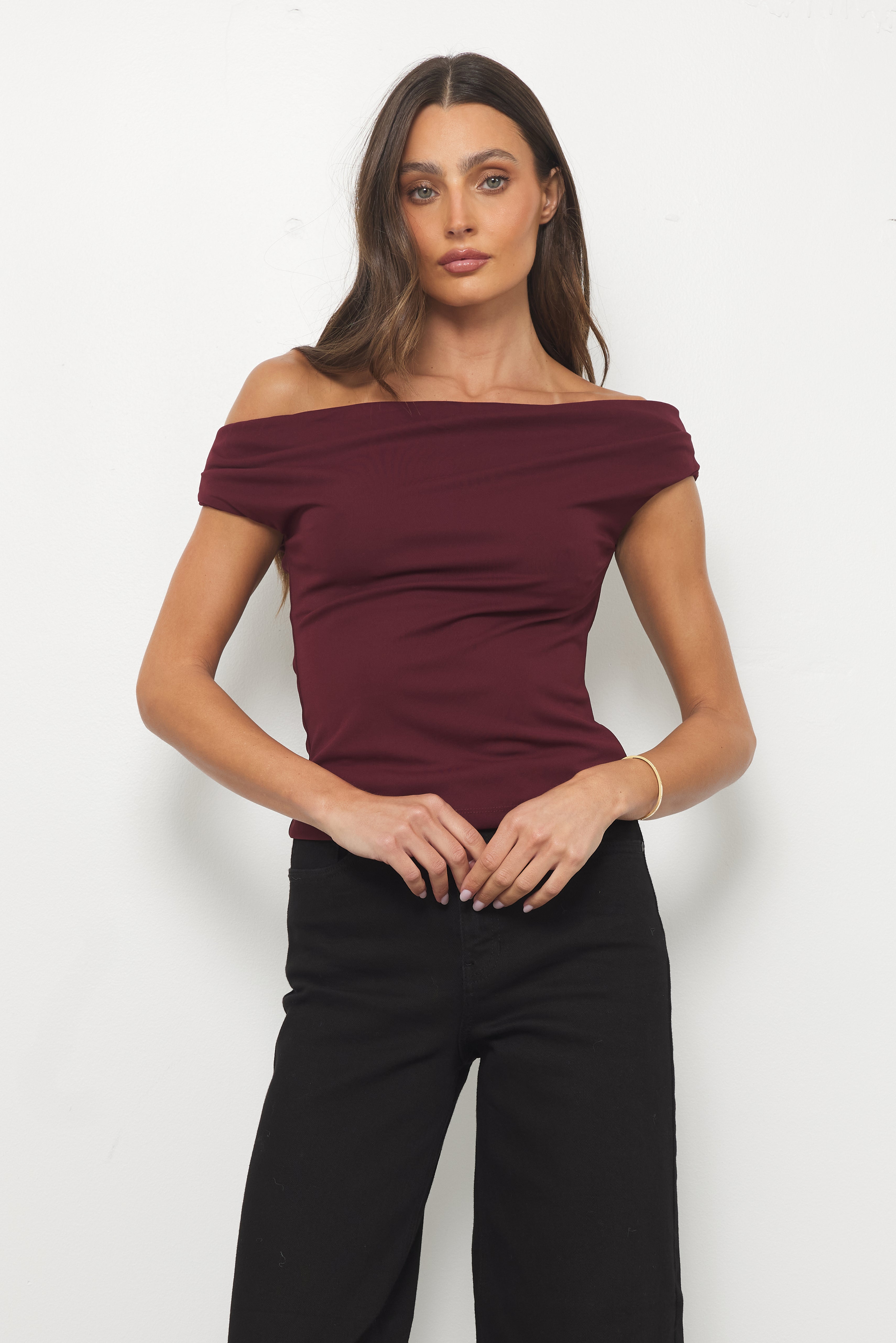 Macey Burgundy Top