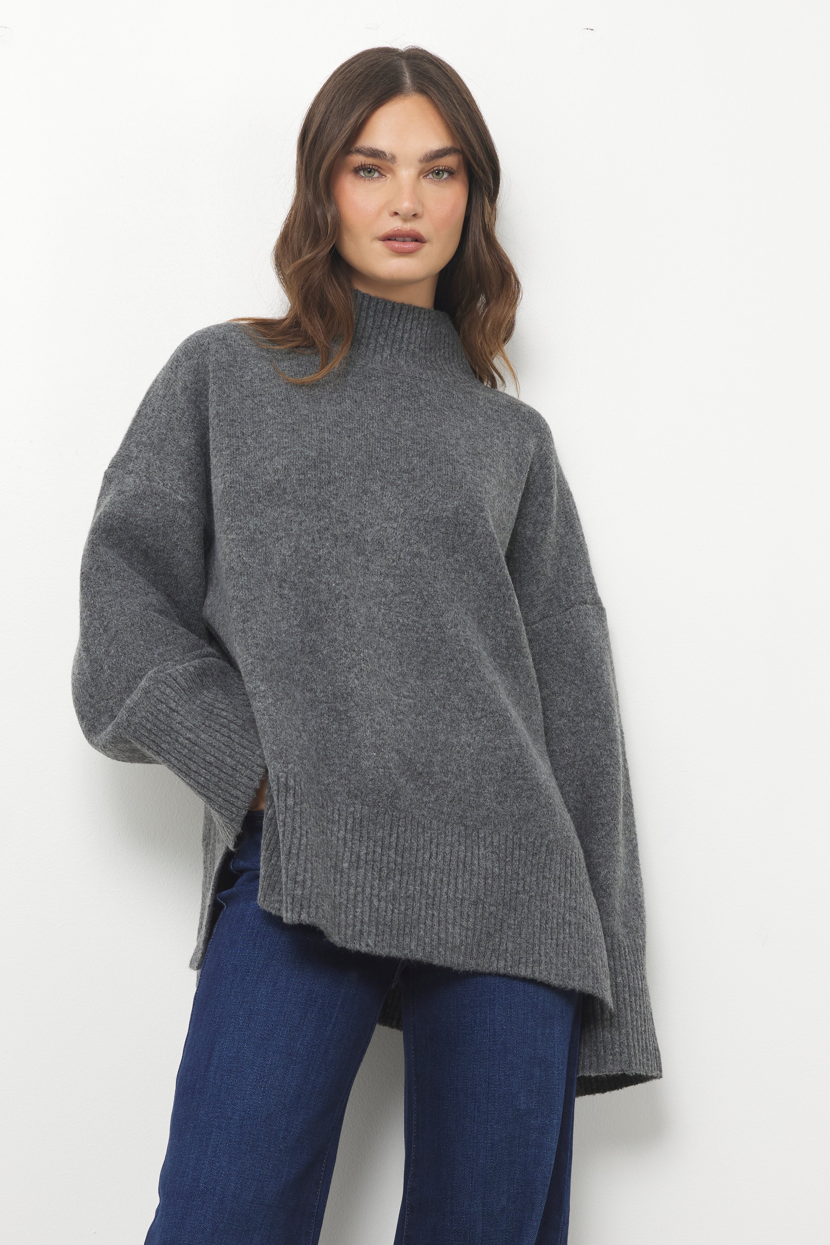 Camden Charcoal Knit Top