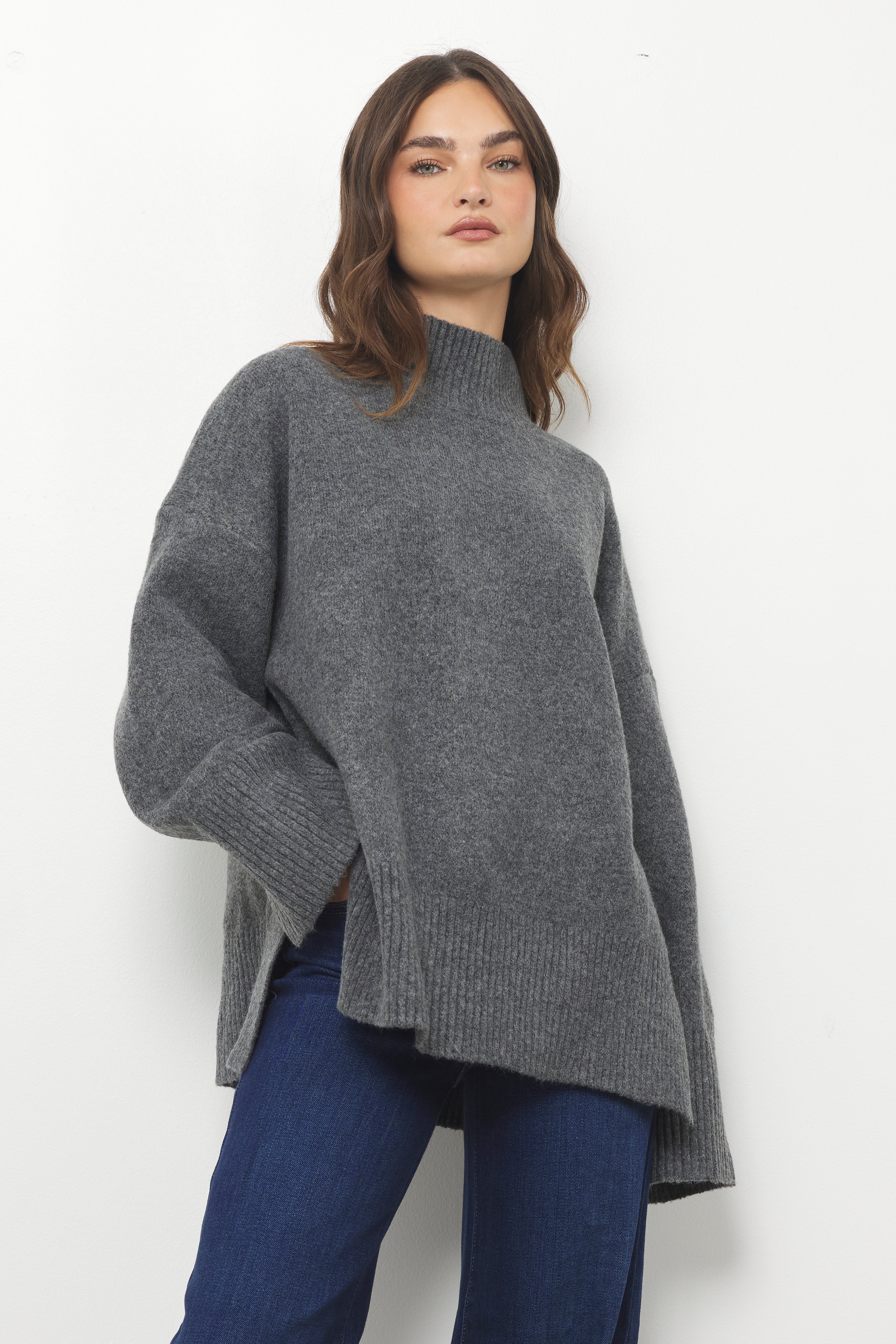 Camden Charcoal Knit Top