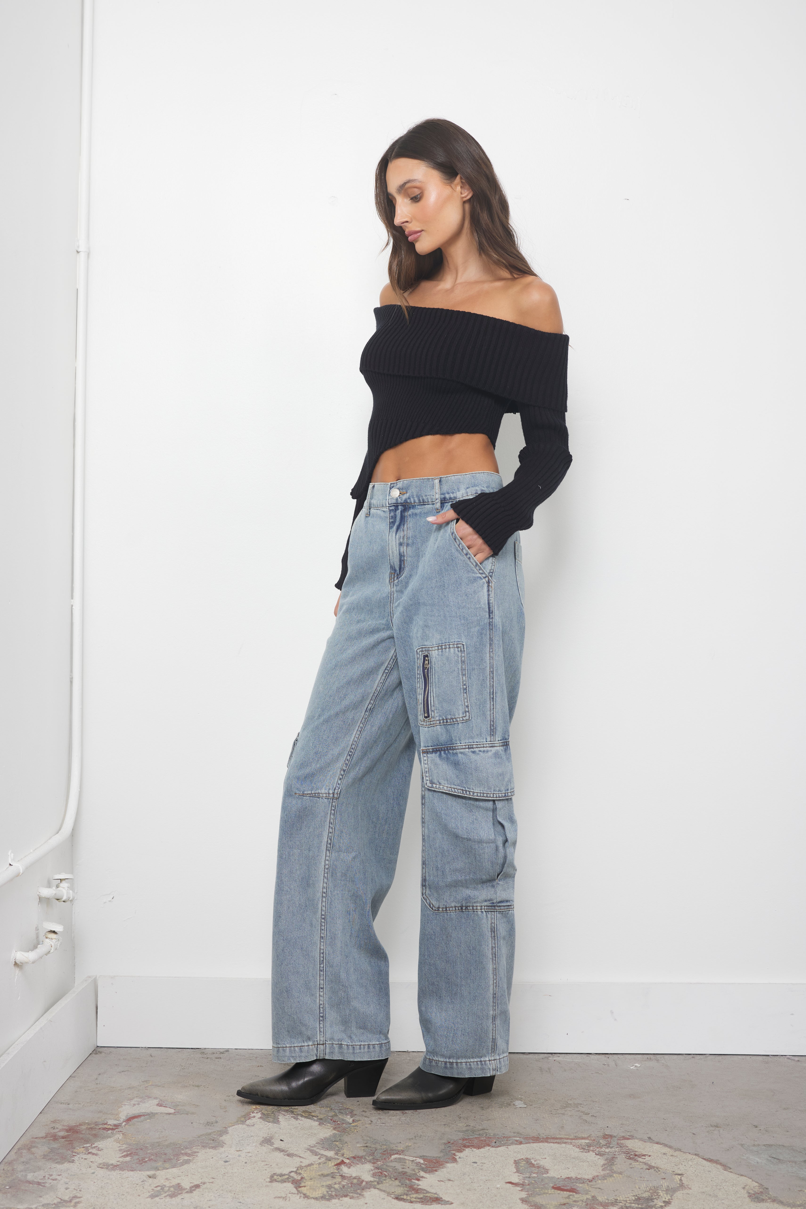 Cute In Cargo Medium Denim Pants