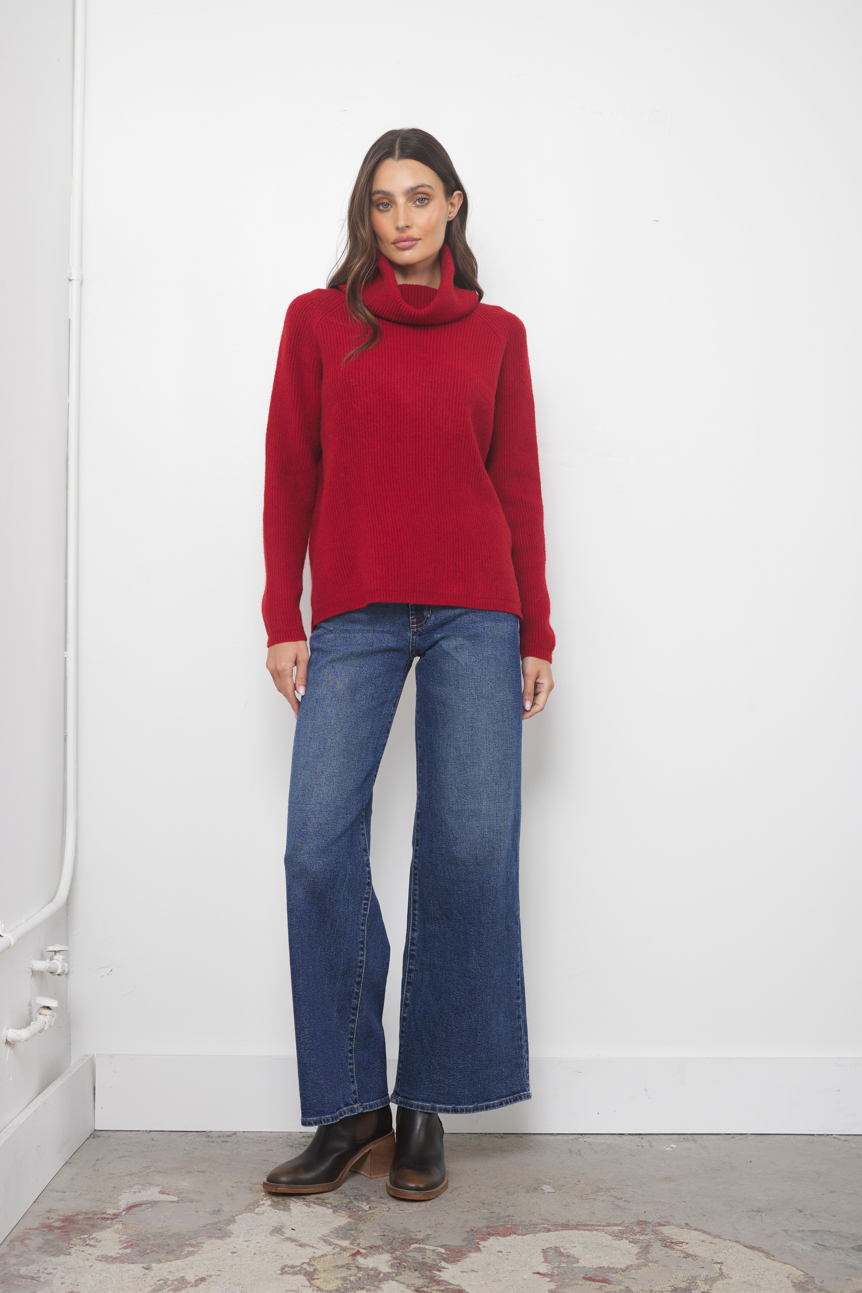 Bailey Red Knit Top