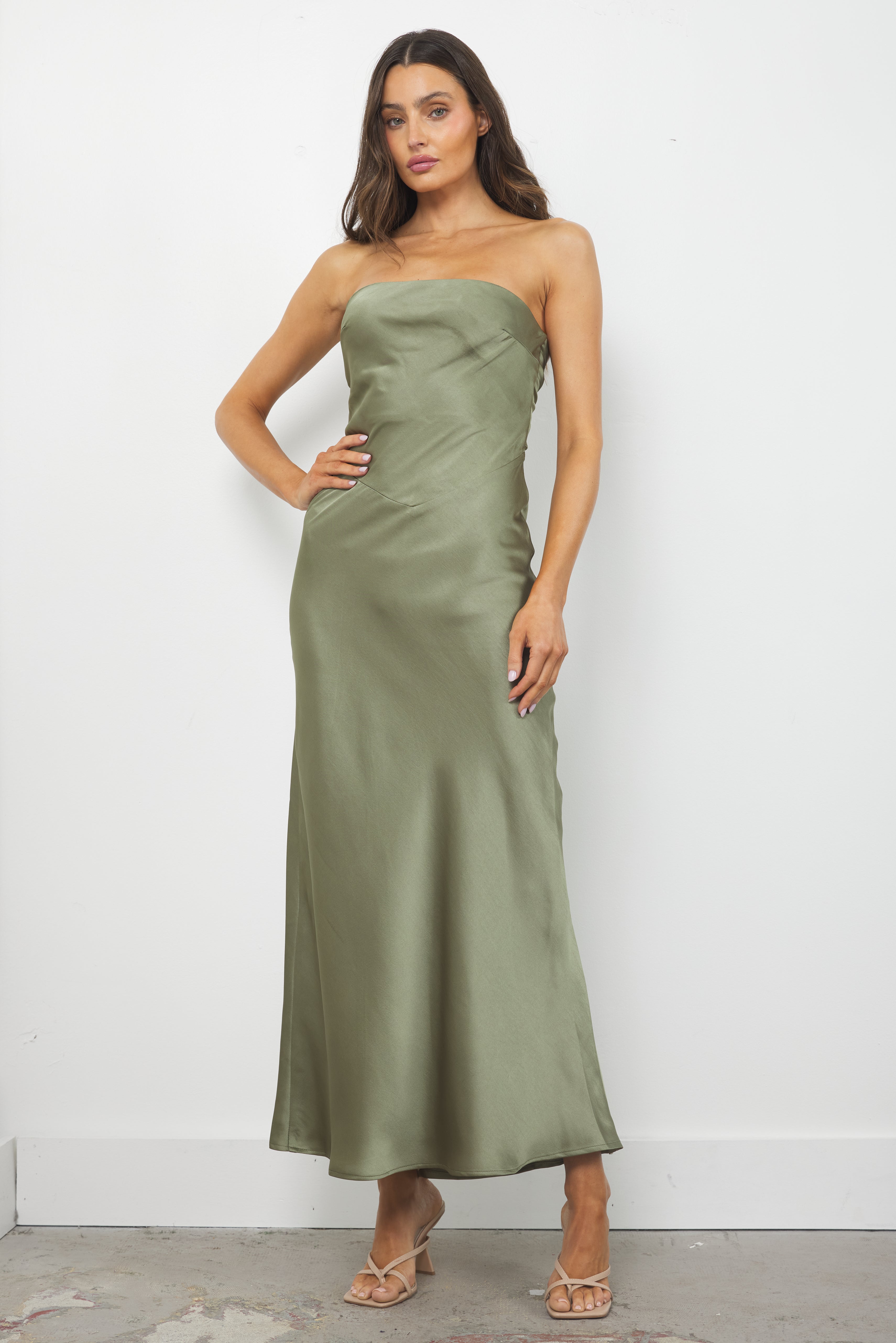 Someday Khaki Green Dress