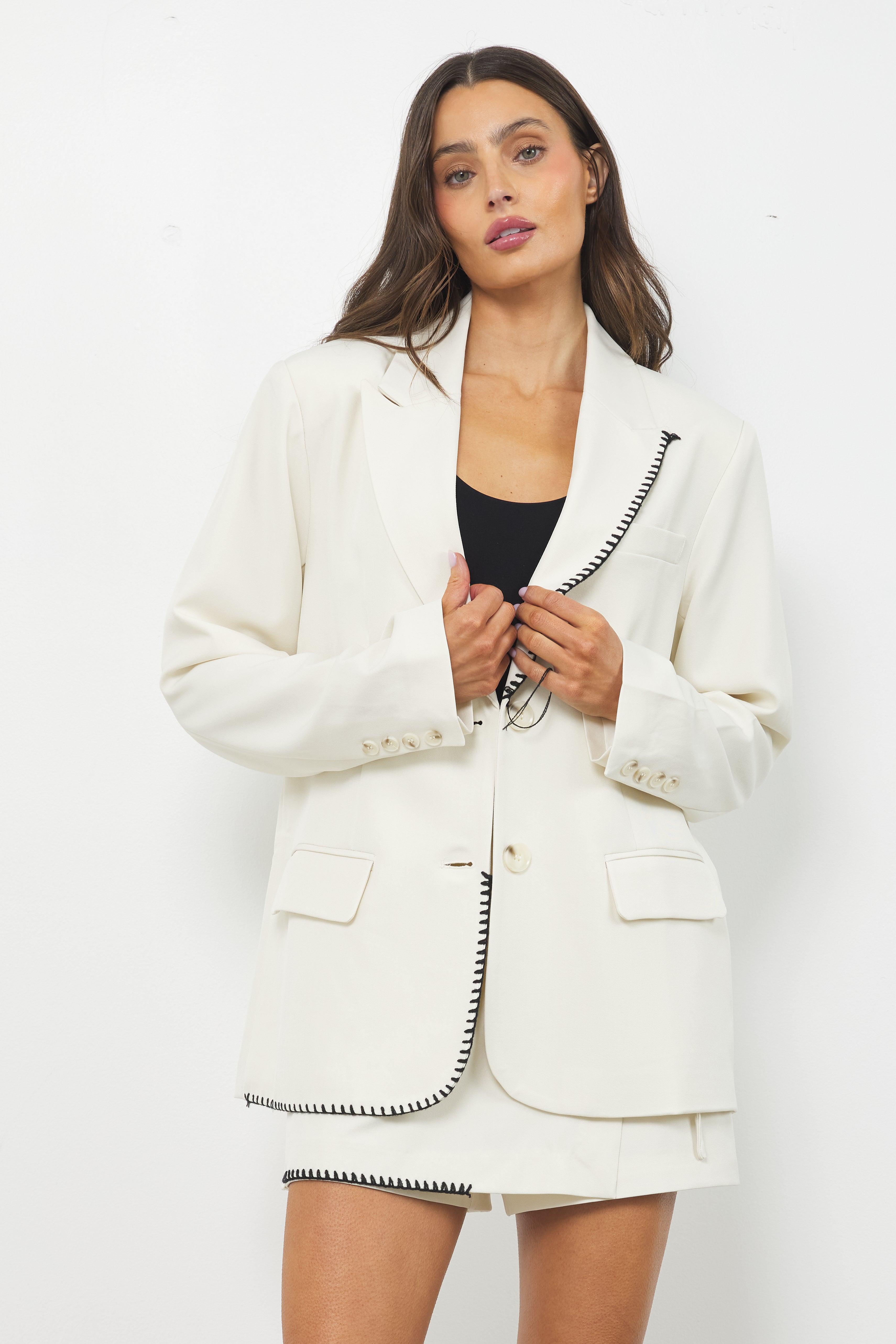 Expensive Taste Ivory Blazer