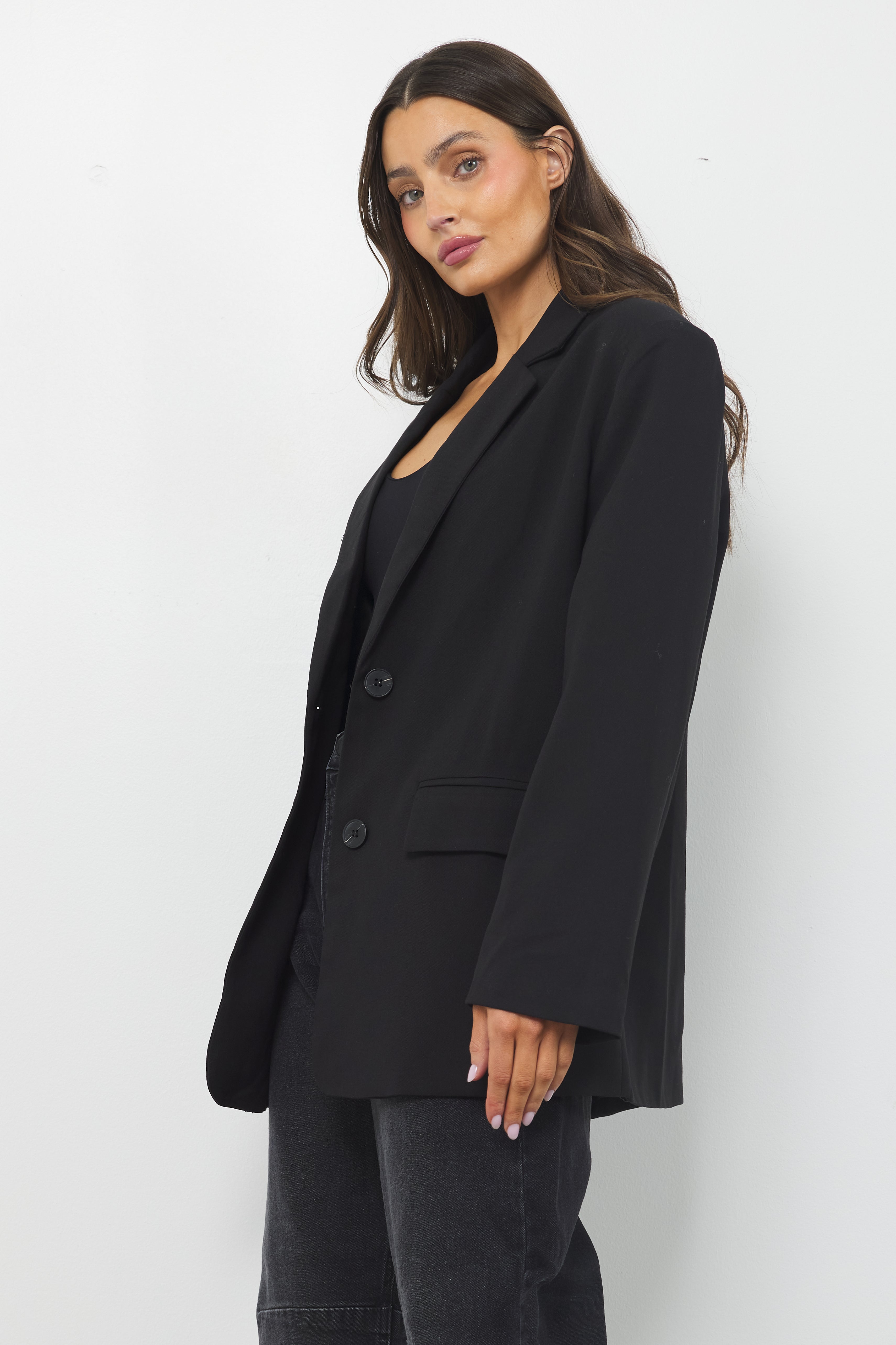 Coffee Break Black Blazer